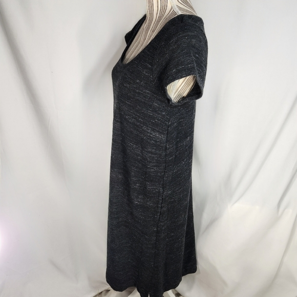 Pure Jill Grey/Black Cap Sleeve Dress w/ Pockets & Slits Size XSmall - Picture 3 of 7